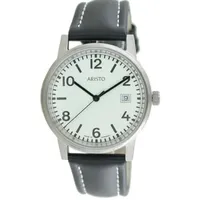 ARISTO U-Boot Herren Uhr Edelstahl 3H27 Leder