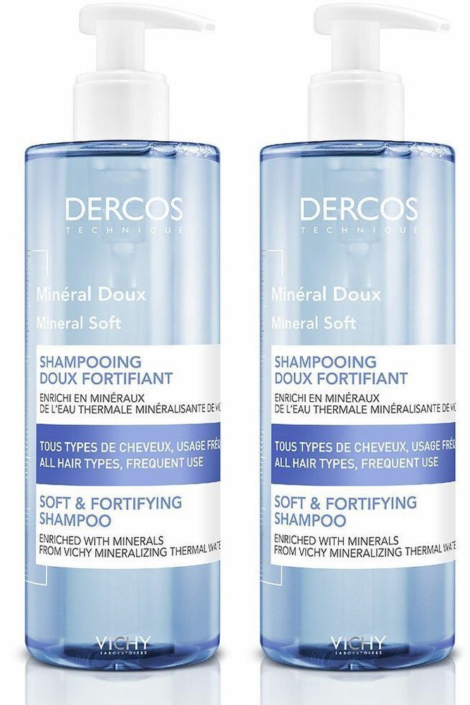 VICHY Dercos Technique Shampooing Mineral Doux 2x400 ml shampooing