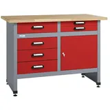Küpper Werkbank (L x B x H: 60 x 120 cm, Anzahl Schubladen: 6 Stk.)