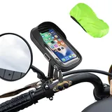 SDFWGG Handyhalterung Fahrrad Wasserdicht Lenkertasche 360°Drehbarem Motorrad Handyhalter für 4.5-6.4 Zoll Smartphone mit Regenhaube Handy Fahrradtasche Lenker Tasche(#2)