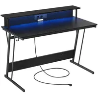 VASAGLE Gaming-Tisch mit LED-Beleuchtung