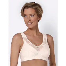 Entlastungs-BH SUSA, Damen, Gr. 85, Cup D, beige (puder), 55% Polyamid, 39% Baumwolle, 6% Elasthan, BHs Bügelloser-BH Entlastungs-BH BH