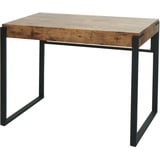 Mendler Konsolentisch HWC-L53, Telefontisch Arbeitstisch Beistelltisch Ablagetisch, Metall 80x100x54cm - dunkle Wildeiche