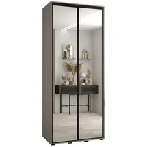 möbel kryspol Schwebetürenschrank Dakota 110 x 235,2 x 45 cm Schwarz