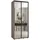 möbel kryspol Schwebetürenschrank Dakota 110 x 235,2 x 45 cm Schwarz