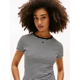 Tommy Hilfiger TJW ESSENTIAL RIB SHORT SLEEVE EXT Schwarz M