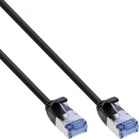 InLine Patchkabel slim, U/FTP PiMf, Cat.6A, schwarz, 1,5m