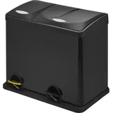 Svita TC2 Combo26 Papierkorb Mülleimer Mülltrennung Edelstahl 8L+18L Silber