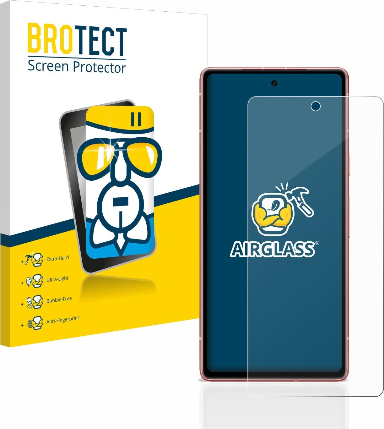 BROTECT AirGlass Panzerglasfolie (1 Stück, Pixel 7a), Smartphone Schutzfolie