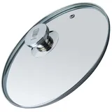 Fackelmann Chefkoch Premium Pfannenglasdeckel ø24cm - Edelstahl Knauf, Spülmaschinenfest, Ideal für Pfannen, 60x248x330mm - Robust & Elegant - Silber