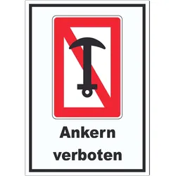 Ankern verboten Aufkleber A0 (841x1189mm)