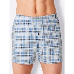 Boxershorts KINGS CLUB, Herren, Gr. 12, blau (marine, gestreift, marine, bedruckt, marine, kariert), 100% Baumwolle, Unterhosen