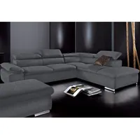 sit&more Ecksofa »Alcudia L-Form« mit Armteilverstellung, optional Kopfteilverstellung und Bettfunktion, grau