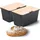 Novaliv Brotkasten mit Deckel 32x20x16,5cm Brotbox für Brotaufbewahrung Brotkasten Holz für Brot frischhalten 7,3L schwarz