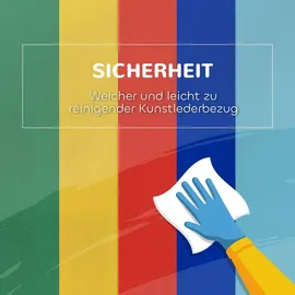 Homcom 5er-Set Schaumstoff Bausteine Kinder Kunstleder EPE