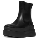 original brands FITFLOP FitFlop F-Mode Stack Leather Chelsea Boots SCHWARZ 38 - Schwarz - 38
