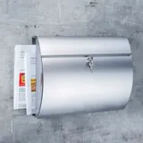 Hi Haushalt International Briefkasten Silber inkl. Zeitungsfach