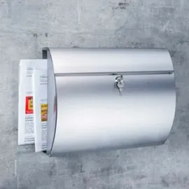 Hi Haushalt International Briefkasten Silber inkl. Zeitungsfach