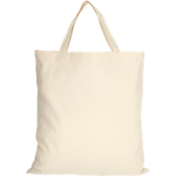 Baumwolltasche - OEKO-TEX 100 zertifiziert | mit zwei kurzen Henkeln | 38x42cm | Jutebeutel | Einkaufstasche | unbedruckt, natur