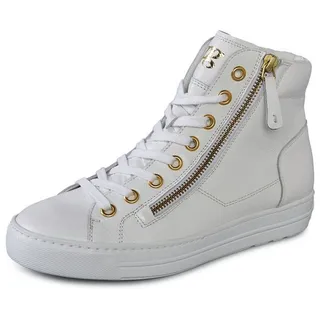 Les sneakers montants avec zip supplémentaire  Paul Green blanc