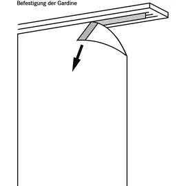 Gerster Pius Schiebegardine 60 x 245 cm weiß