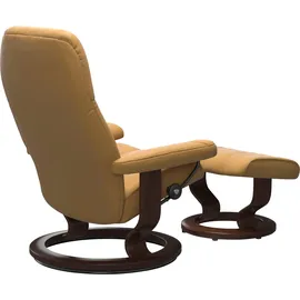 Stressless "Consul", (Set, Relaxsessel, mit Hocker, mit Hocker, mit Classic Base, Größe M, Gestell Braun