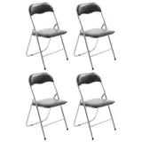 CLP Klappstuhl Felix 45 x 45 x 78 cm schwarz/silber 4 St.