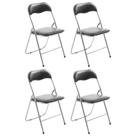 CLP Klappstuhl Felix 45 x 45 x 78 cm schwarz/silber 4 St.