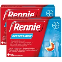Bayer Rennie Pfefferminz Doppelpack 2X96 St