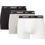 Nike Slips 3 Einheiten White / Grey Heather / Black L