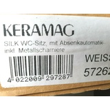 Geberit Silk WC-Sitz mit Deckel, weiß Scharniere verchromt mit Absenkautomatik, 572620000