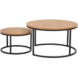 AC Design Actona 2er Set Couchtisch + Beistelltisch, Spiro (Ø 80 x 44.5 cm,