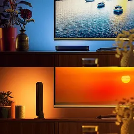 Philips Hue Starter Kit: Bridge Pro and 2 Play Lightbars, White Color Ambiance, Tischleuchte