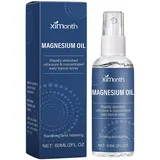 100% Natürlich Reines Magnesiumöl Spray,60 ml Magnesiumöl, Geeignet für Körper und Füße, Unterstützt Muskelentspannung und Beinkrämpfe,Magnesium Öl Haut,Magnesium Öl,Magnesium Spray Füße