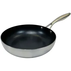 Bratpfanne Induktion Allzweckpfanne Mehrzweckpfanne Edelstahl beschichtet Ø28cm