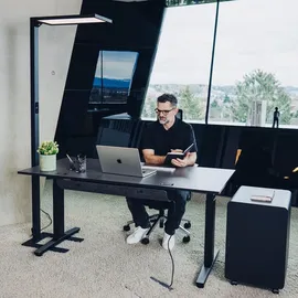 Yaasa Schreibtisch Desk Expert 200 x 80 cm Dunkelgrau/Schwarz