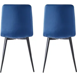 mcc direct Esszimmerstuhl Lexi Polyester royal-blau 4er Set