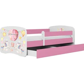raumhirsch furniture Kinderbett mit Motiv Ballon 80 x 180 cm Holzwerkstoff rosa