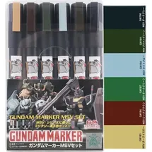 mr hobby - gunze Gundam Marker MSV Set 6 St. mehrfarbig