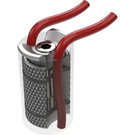 Ergotec Schraubkralle INTEGRA PERFORMANCE, ergotec, für Kabelführung 26,6mm, silber,