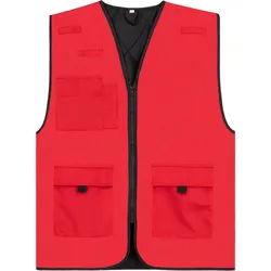 Korntex Padded Multifunctional Work Vest Kiel CO2 Neutral - red - L