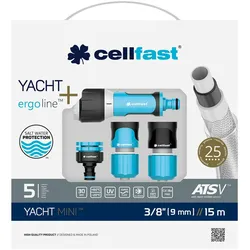 Cellfast - Bewässerungsset YACHT MINI mit 9mm Durchmesser und einer Länge von 15 Metern