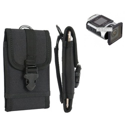 K-S-Trade Kameratasche für Ricoh WG-M 2, Kameratasche Gürteltasche Outdoor Gürtel Tasche Kompaktkamera schwarz