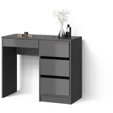 livinity® Schminktisch Imola, mit 4 Schubladen, - Grau