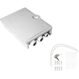 helos FTTH-Hausanschlussbox für max. 24 Fasern, 6x LC/QD oder SC/DX