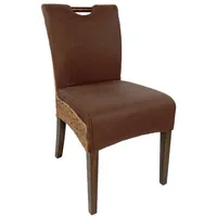amagohome Rattanstuhl Polsterstuhl Bilbao vollgepolstert braun