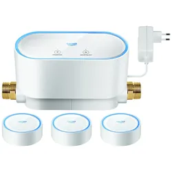 Set Sense 22502_1, 1 x intelligente Wassersteuerung Sense Guard + 3x intelligenter Wassersensor Sense, weiß