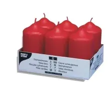 Papstar Stumpenkerze 11,5 x 6 cm 6 St. rot