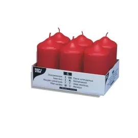 Papstar Stumpenkerze 11,5 x 6 cm 6 St. rot