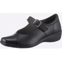 Ballerina CLASSIC BASICS, Damen, Gr. 42, schwarz, Glattleder, feminin, Schuhe